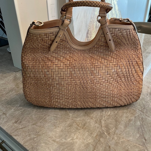 Cole Haan Tan Woven Hobo Bag - Picture 1 of 4